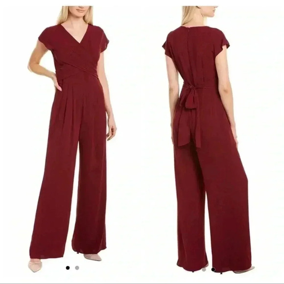 Gal Meets Glam Delaney Jumpsuit in Oxblood Red - Picture 1 of 10